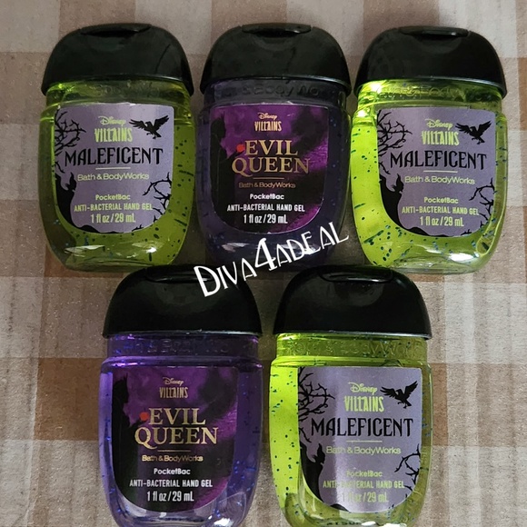 5X Bath & Body Works X Disney Villains Anti Bacterial 1 fl oz Pocketbac Bundle - Picture 1 of 3
